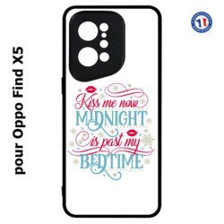 Coque pour Oppo Find X5 Kiss me now Midnight is past my Bedtime amour embrasse-moi