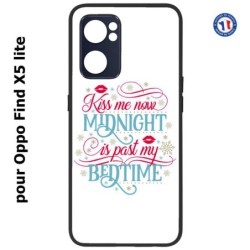 Coque pour Oppo Find X5 lite Kiss me now Midnight is past my Bedtime amour embrasse-moi