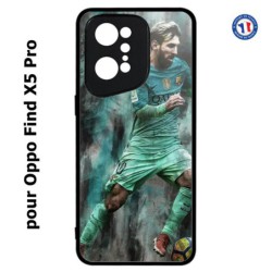 Coque pour Oppo Find X5 PRO Lionel Messi FC Barcelone Foot vert-rouge-jaune