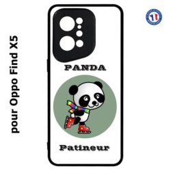 Coque pour Oppo Find X5 Panda patineur patineuse - sport patinage