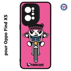 Coque pour Oppo Find X5 PANDA BOO© Moto Biker - coque humour