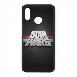 Coque noire pour Huawei P30 Lite logo Stars Wars fond gris - légende Star Wars