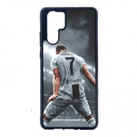 Coque noire pour Huawei P8 Lite Cristiano Ronaldo Juventus Turin Football stade