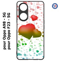 Coque pour Oppo A98 - 5G fond coeur amour love
