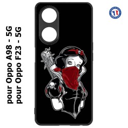 Coque pour Oppo A98 - 5G Blanche foulard Rouge Gourdin Dessin animé