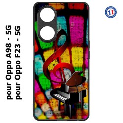 Coque pour Oppo A98 - 5G clé de sol piano - solfège - musique