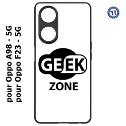 Coque pour Oppo A98 - 5G Logo Geek Zone noir & blanc