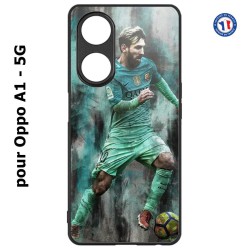 Coque pour Oppo A1 - 5G Lionel Messi FC Barcelone Foot vert-rouge-jaune