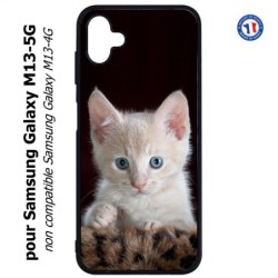 Coque pour Samsung Galaxy M13-5G Bébé chat tout mignon - chaton yeux bleus