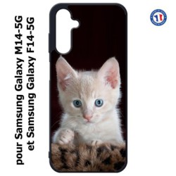 Coque pour Samsung Galaxy M14-5G et F14-5G Bébé chat tout mignon - chaton yeux bleus