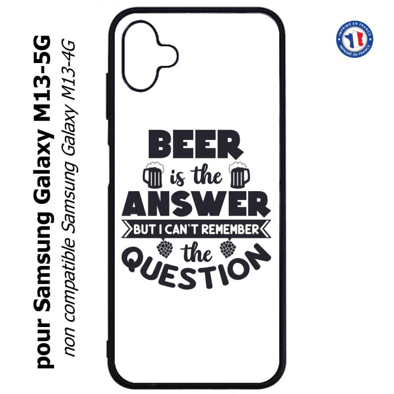 Coque pour Samsung Galaxy M13-5G Beer is the answer Humour Bière