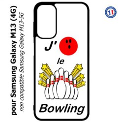 Coque pour Samsung Galaxy M13 (4G) J'aime le Bowling