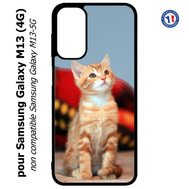Coque pour Samsung Galaxy M13 (4G) Adorable chat - chat robe cannelle