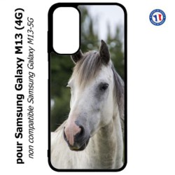 Coque pour Samsung Galaxy M13 (4G) Coque cheval blanc - tête de cheval
