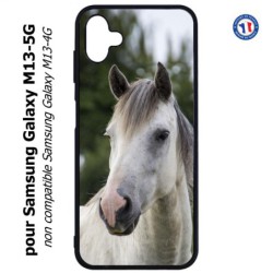 Coque pour Samsung Galaxy M13-5G Coque cheval blanc - tête de cheval