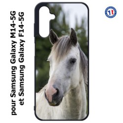 Coque pour Samsung Galaxy M14-5G et F14-5G Coque cheval blanc - tête de cheval