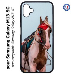 Coque pour Samsung Galaxy M13-5G Coque cheval robe pie - bride cheval