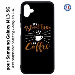 Coque pour Samsung Galaxy M13-5G My Blood Type is Coffee - coque café