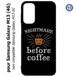 Coque pour Samsung Galaxy M13 (4G) Nightmare before Coffee - coque café