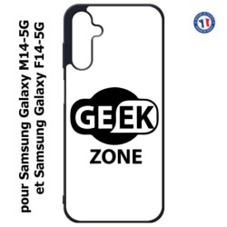 Coque pour Samsung Galaxy M14-5G et F14-5G Logo Geek Zone noir & blanc