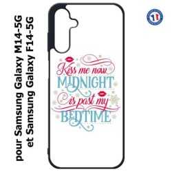 Coque pour Samsung Galaxy M14-5G et F14-5G Kiss me now Midnight is past my Bedtime amour embrasse-moi