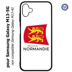 Coque pour Samsung Galaxy M13-5G Logo Normandie - Écusson Normandie - 2 léopards