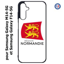 Coque pour Samsung Galaxy M14-5G et F14-5G Logo Normandie - Écusson Normandie - 2 léopards