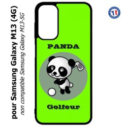 Coque pour Samsung Galaxy M13 (4G) Panda golfeur - sport golf - panda mignon