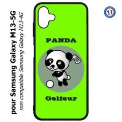 Coque pour Samsung Galaxy M13-5G Panda golfeur - sport golf - panda mignon