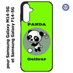 Coque pour Samsung Galaxy M14-5G et F14-5G Panda golfeur - sport golf - panda mignon