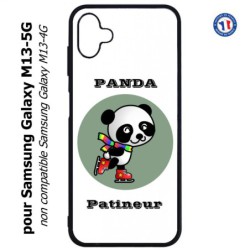 Coque pour Samsung Galaxy M13-5G Panda patineur patineuse - sport patinage