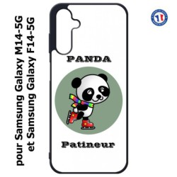 Coque pour Samsung Galaxy M14-5G et F14-5G Panda patineur patineuse - sport patinage