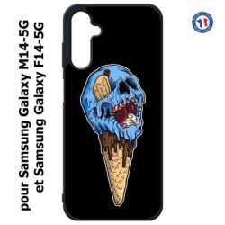 Coque pour Samsung Galaxy M14-5G et F14-5G Ice Skull - Crâne Glace - Cône Crâne - skull art