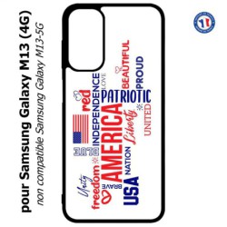Coque pour Samsung Galaxy M13 (4G) USA lovers - drapeau USA - patriot