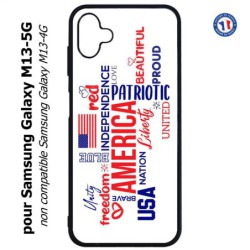 Coque pour Samsung Galaxy M13-5G USA lovers - drapeau USA - patriot