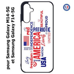 Coque pour Samsung Galaxy M14-5G et F14-5G USA lovers - drapeau USA - patriot