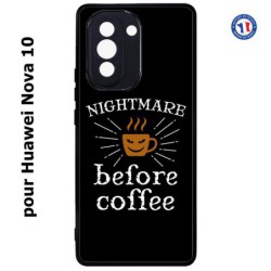 Coque pour Huawei Nova 10 Nightmare before Coffee - coque café