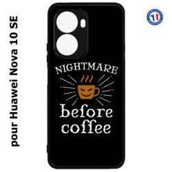 Coque pour Huawei Nova 10 SE Nightmare before Coffee - coque café