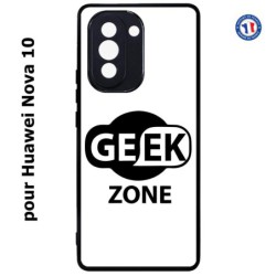 Coque pour Huawei Nova 10 Logo Geek Zone noir & blanc