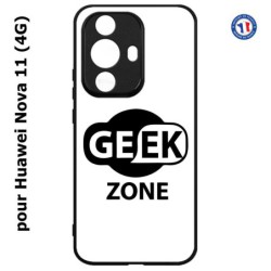 Coque pour Huawei Nova 11 4G Logo Geek Zone noir & blanc