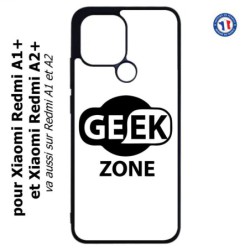 Coque pour Xiaomi Redmi A1+ et A2+ - Logo Geek Zone noir & blanc