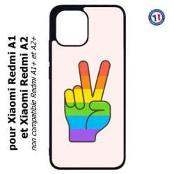 Coque pour Xiaomi Redmi A1 et A2 - Rainbow Peace LGBT - couleur arc en ciel Main Victoire Paix LGBT