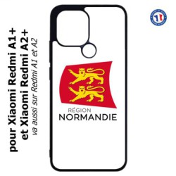 Coque pour Xiaomi Redmi A1+ et A2+ - Logo Normandie - Écusson Normandie - 2 léopards