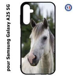 Coque pour Samsung A25 5G - Coque cheval blanc - tête de cheval