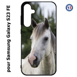 Coque pour Samsung S23 FE - Coque cheval blanc - tête de cheval
