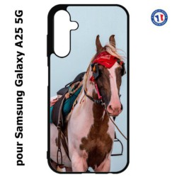 Coque pour Samsung A25 5G - Coque cheval robe pie - bride cheval