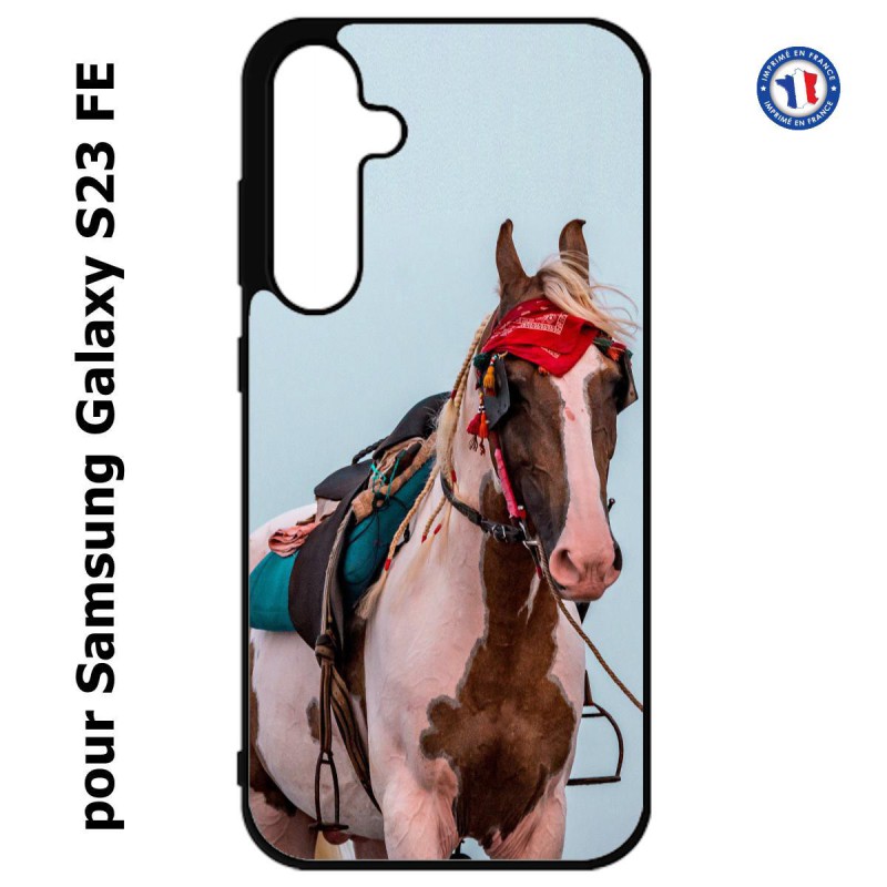 Coque pour Samsung S23 FE - Coque cheval robe pie - bride cheval