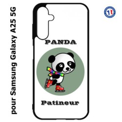 Coque pour Samsung A25 5G - Panda patineur patineuse - sport patinage