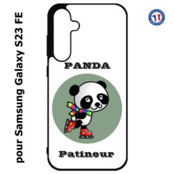 Coque pour Samsung S23 FE - Panda patineur patineuse - sport patinage
