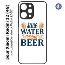 Coque pour Xiaomi Redmi 12 (4G) - Save Water Drink Beer Humour Bière